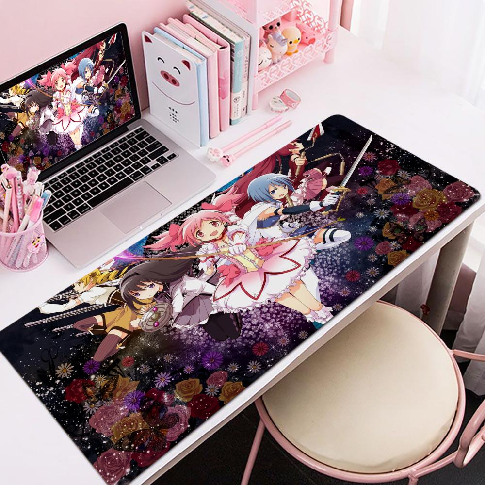 Puella Magi Madoka Magica Mouse Pad xCM Nonslip Gaming Mousepad Gamer ESports Mouse Mat Game Mechanical Keyboard XXL Desk