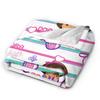 D-Doras The Explorer Blanket Pink Skater Travel Flannel Throw Blanket For Couch Bed Super Warm Design Quality Bedspread Gift