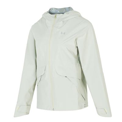 Ua Stormproof Solid Color Hooded Zip Design Long Sleeve Jacket Women Jackets Black 1385270-273