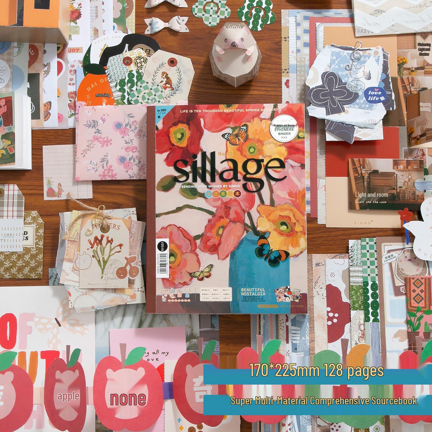Xin Mo Retro Tearable Journal Stickers: Creative DIY Adhesive Background Paper for Inspiring Moments