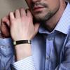 Vnox Custom Engrave Casual Silicone Bracelet for Men Women,Stainless Steel ID Tag Wristband Unisex Jewelry,Length Adjustable