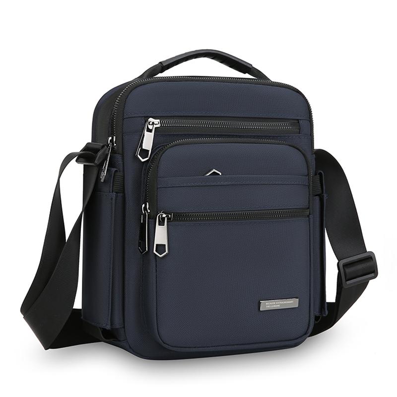 Borsa a Spalla Multi-strato da Uomo alla Moda Casual Leggera in Nylon Borsa a Tracolla per Uscite Quotidiane Pendolarismo Piccola Borsa a Mano