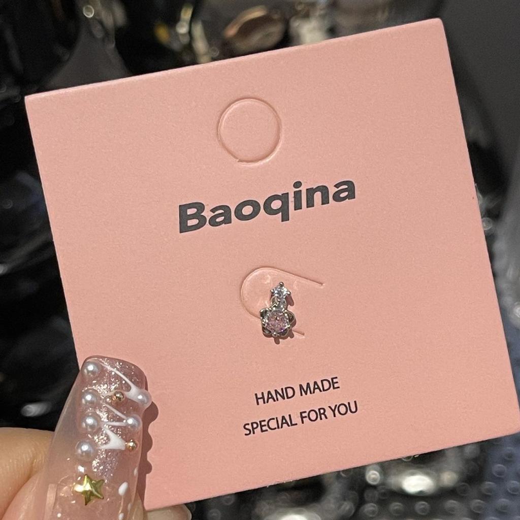 Kolekcja Kolczyków do Chrząstki ze Stali Tytanowej, Przyjaznych dla Snu, z Różowym Cyrkonem