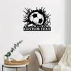 Metal Wall Art Football Field Sign Personalized Team Gift Sports Decor Fan Gift