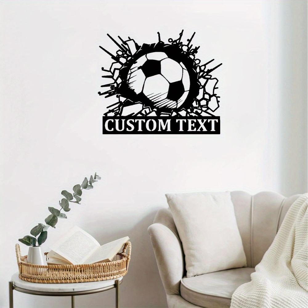 Metal Wall Art Football Field Sign Personalized Team Gift Sports Decor Fan Gift