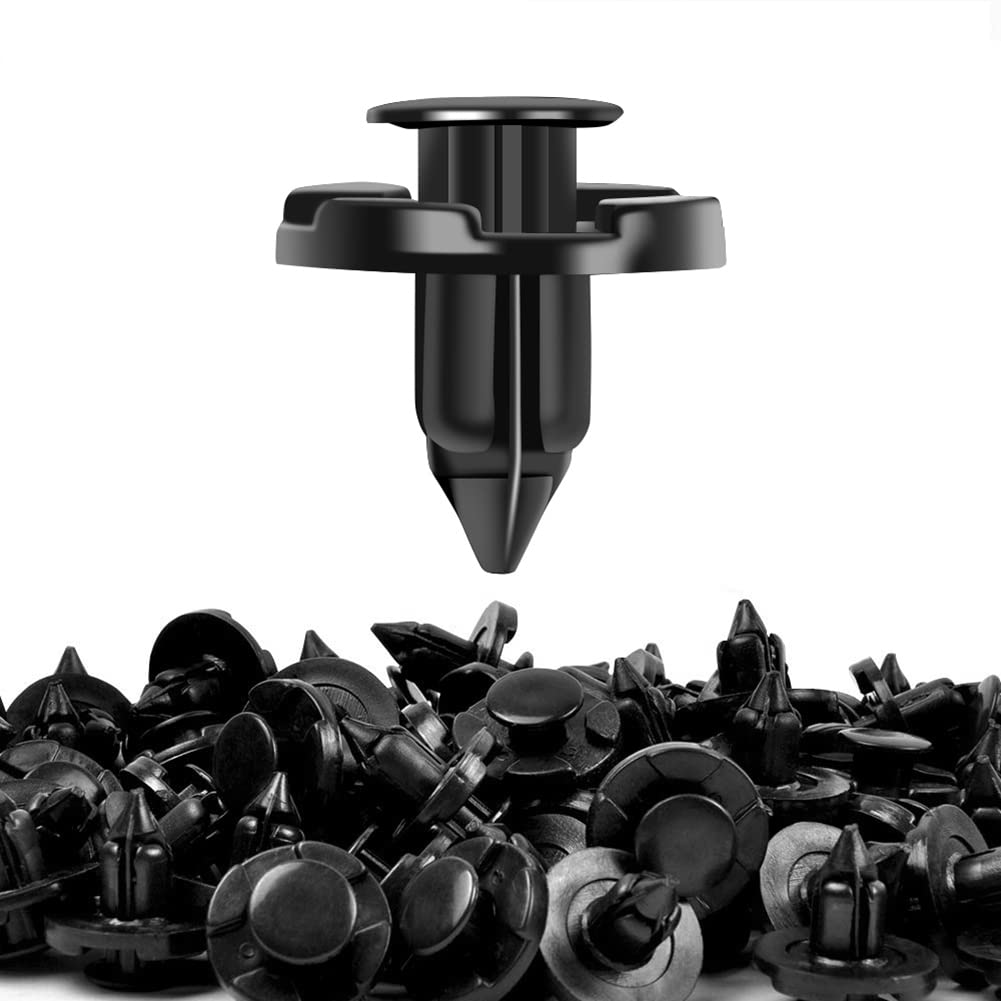 

200pcs Push Retainer Clips for 8Mm Fender Liner Clips Trim Rivet Body Fasteners 01553-09321 чёрный