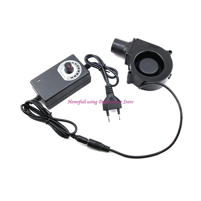 Ventilator suflant aer BBQ 12V 3600RPM Viteză variabilă Ventilator centrifugal pentru camping în aer liber Pornire rapidă cărbuni Gătit