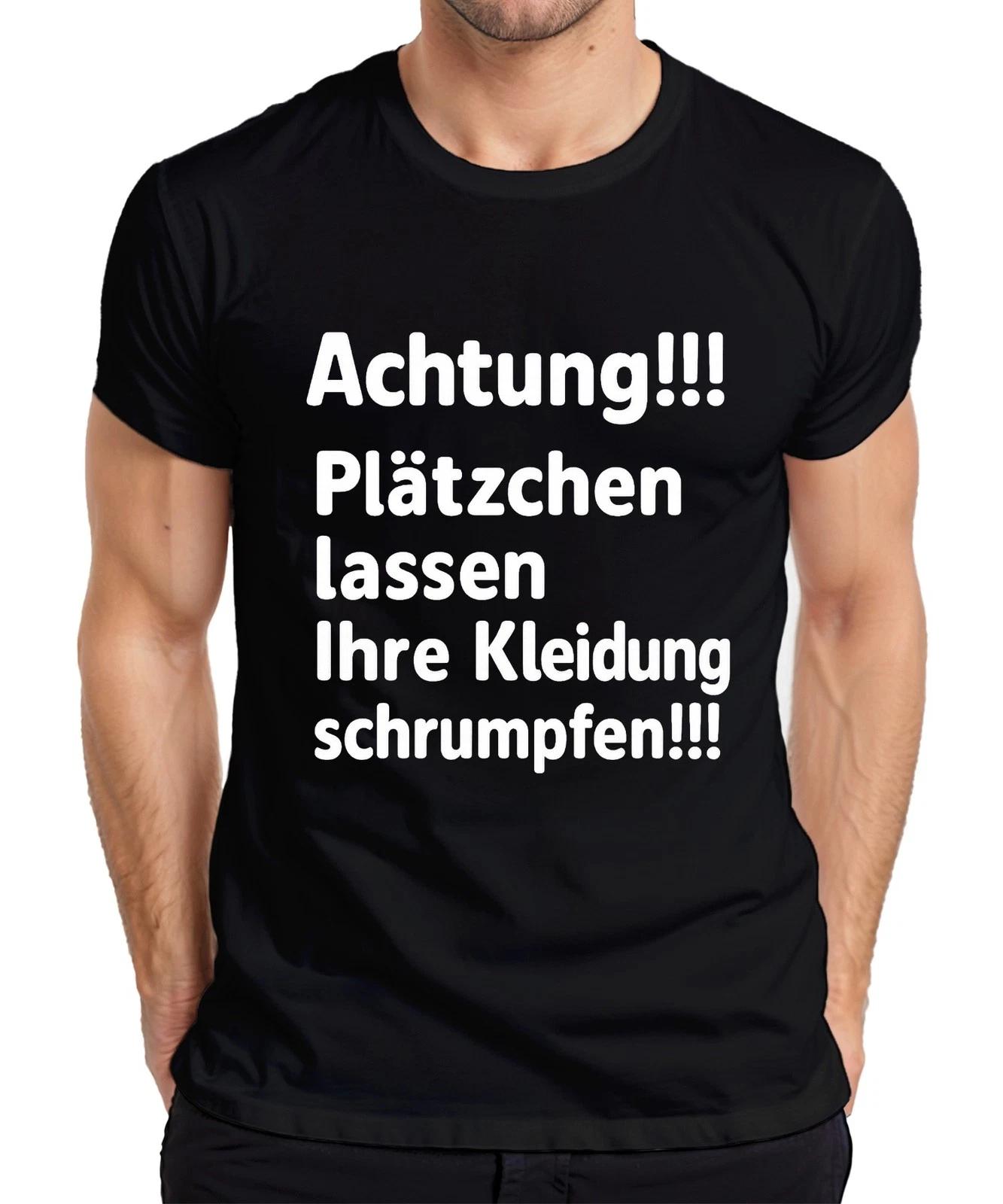 Achtung Plätzchen lassen schrumpfen Weihnachten Backen Humor Herren T-Shirt M