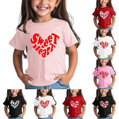 Toddler Girl Boy Valentines Day Shirt Cute Love Heart T-Shirts Kids Valentine's Day Shirts