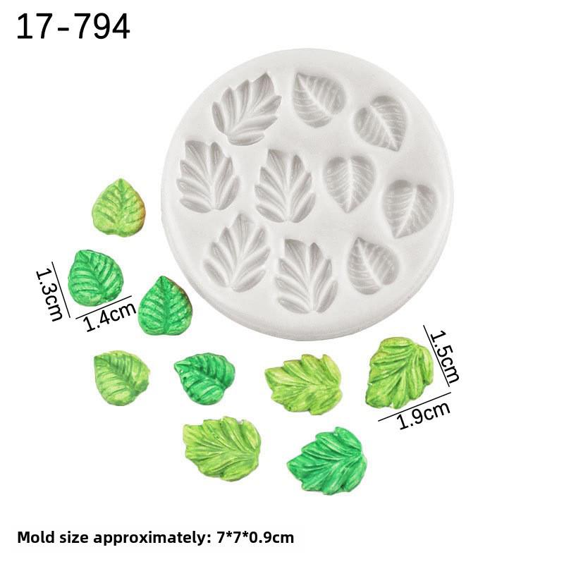 Maple, Ginkgo, Clover Silicone Mold for Fondant and Chocolate Cake Decorations