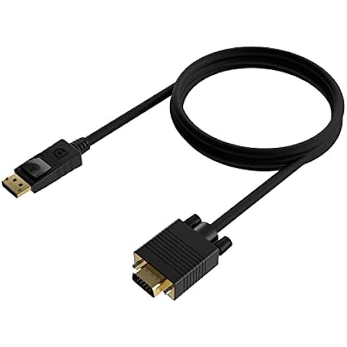 AISENS - A125-0552 - Câble convertisseur DISPLAYPORT vers VGA, DP/M-VGA/M, noir, 1,0 m