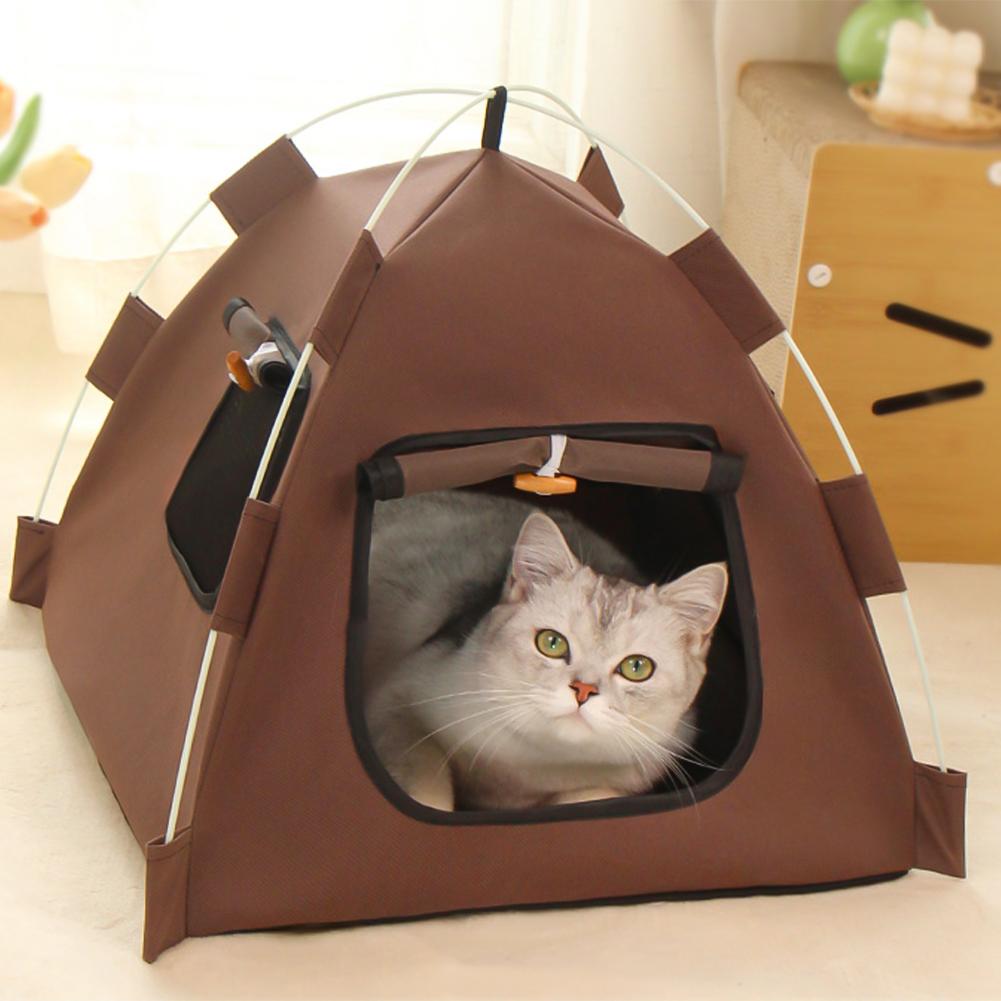 Foldable Pet Tent Cat House All-Season Portable Enclosed Cozy Pet Nest Indoor Travel Pet Bed Cat/Dog Supplies