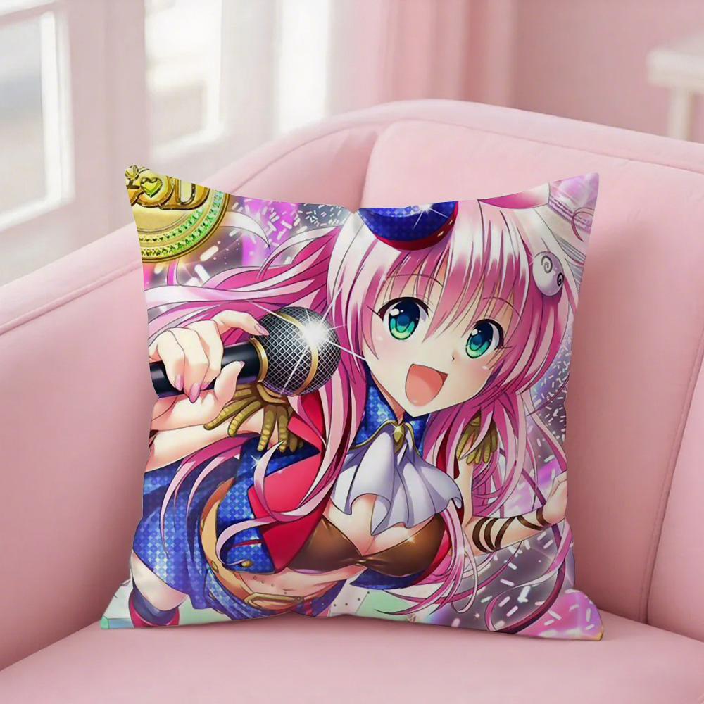 Anime To Love-Ru Pillow Case Cover Square Sofa With Pillow Case For Home Use