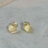 Round Crossing Rhombus Dangle Earrings for Women Fashion Imitation Opal Crystal Drop Earrings Party Geometry Korean Jewelry