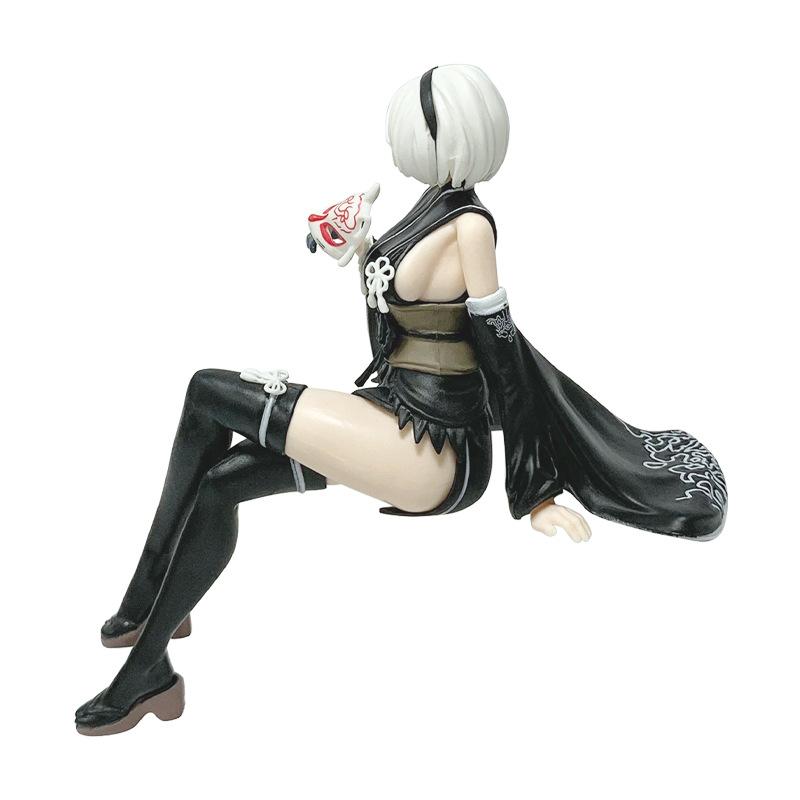 NieR:Automata Cheongsam YoRHa Type A No.2 Figurine Desk Sexy Girl 2B Cheongsam Mask GK Statue Pvc Model Collect Toy