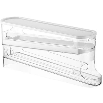 ARESACHI Egg Case, Egg Stand, Refrigerator Storage, Transparent Egg Holder, Holds Approximately 14 Eggs, 2 Tiers