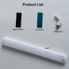 Motion Sensor LED Night Light USB Rechargeable Long-cut Strip Lamp for Kitchen Cabinet Wardrobe Staircase Closet Bedside Mirror Lamp
