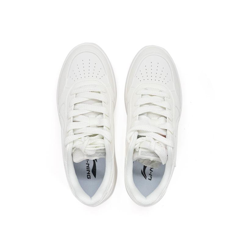 New LiNing Yuanbao Pure Abrasion Resistant Lightweight Slip Resistant Low Top Skateboard Shoes Men's Mist White AGCV149-1