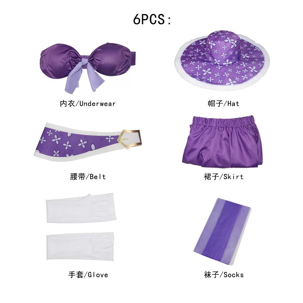One Piece Nico Robin Cosplay Kostüm, Sekundärer Anime-Charakter Vollständiges Rollenspiel-Outfit
