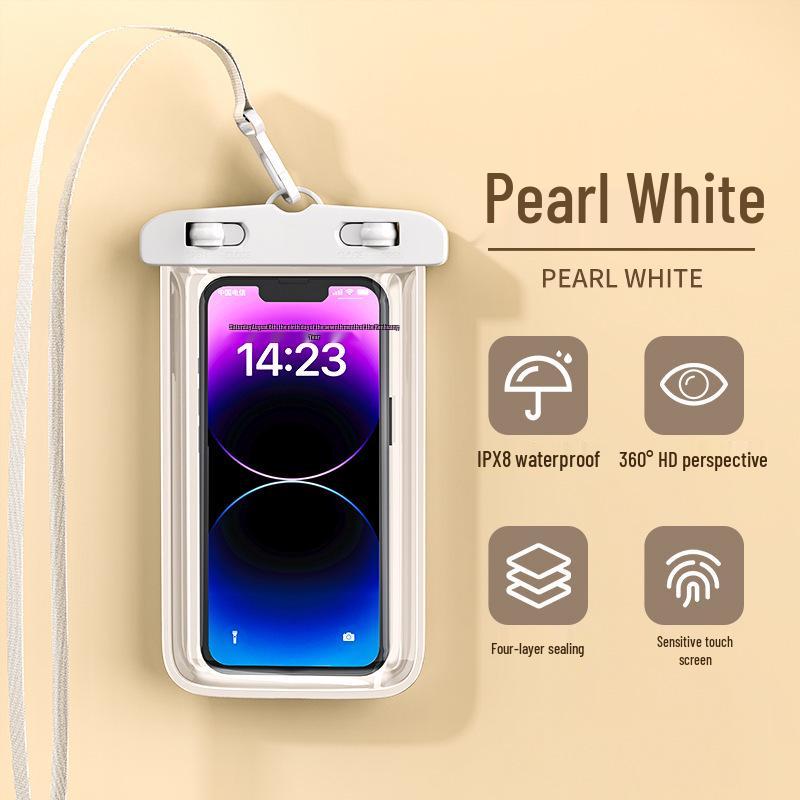 Водонепроникний чохол для телефону з сенсорним екраном для підводної фотографії зі шнурком - Герметичний прозорий чохол для плавання та рафтингу