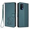 Suitable for Samsung S25 FE phone case with heart-printed cat design, M56 5G flip cover with card slot and wallet function