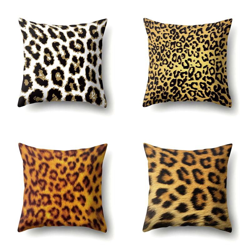 Motif Léopard Nordique Moderne Abstrait Taie d'Oreiller en Polyester Décoration de Voiture Maison Imprimée Taie d'Oreiller Repose-Lombaire