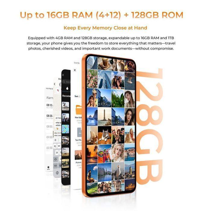 OUKITEL C26 Smartphone 16GB+128GB/1TB 6,63" Batería 5150mAh Teléfono Móvil Android 16 Doble SIM/Face ID/GPS Azul