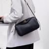 2026 New High-quality Leather Lock-up Boston Pillow Bag Large-capacity Simple Commuting One-shoulder Cross-section Female