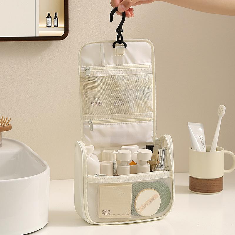 Hanging Toiletry Bag Portable Travel Organizer Minimalist Makeup Bag Travel Storage Pouch Toiletry Bag with Hook Cosmetic Case