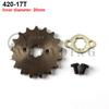 420#20MM 10 11 12 13 14 15 16 17 18 19T Toothed Sprocket&Fixed Plate Lock for 50-125cc Motorcycle Pit Dirt Bike ATV Go Kart Quad