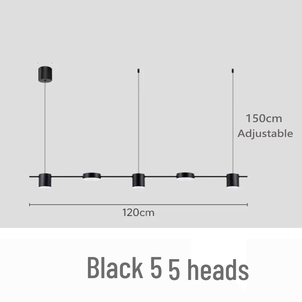 Modern LED Minimalist Long Strip Pendant Light for Restaurants