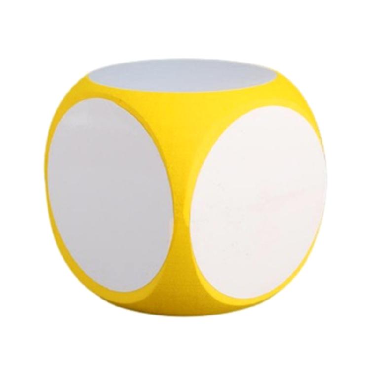 

DIY пустые кубики для записи/стирания кубиков, портативные чистящиеся пустые игровые кубики для обучения в классе, стирание снаружи кубиков жёлтый