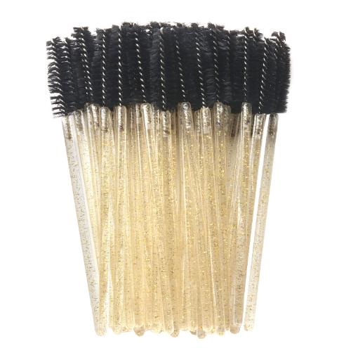 2024 Hot Sale Crystal Shine Eyelashes Mascara Brushes Private Logo Diamond Eyelashes Nylon Fan Brush Make-Up Tool