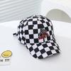 School Boys Baseball Hats Checkered Cartoon Racing Car Children Outdoor Summer Kids Caps for 2-8Years Baby Sports Hats Cotton