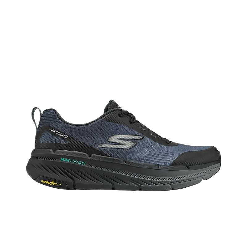 Skechers Lightweight Cushioning Support Running Shoes Men Sneaker Black 220530-BKGY