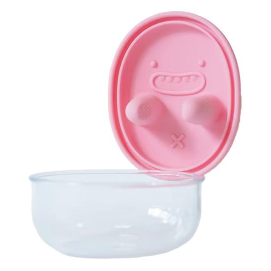 No-Mess Snack Box Transparent Sealed Box with Silicone Lid Reusable Cookies Storage Container Prevent Fingers from Getting Dirty for Picnic Camping