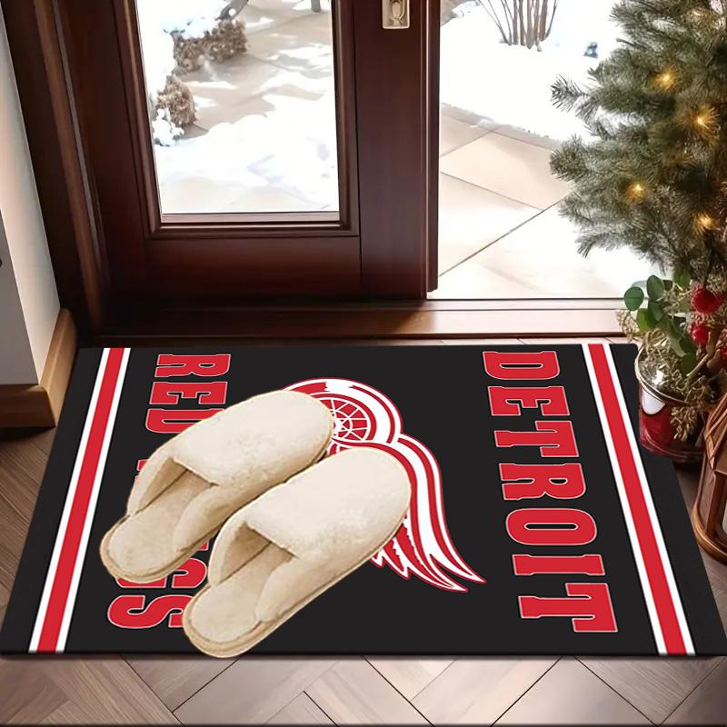 Red Wings Logo Area Rug Suitable for Indoor And Outdoor,Carpets for Kitchens, Homes, Offices, Living Rooms,Home Decor,Christmas Gift