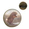Broche de Ouriço Vintage Alfinetes de Animais Fofos Broches de Joias da Moda Broche de Gola Banhado a Bronze Antigo Para Mulheres Homens Presente