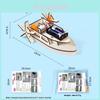 Simulated Electric Ship Model Wooden Assembly Material Children Puzzle Toy For Kids Stem Learning And Handson Education