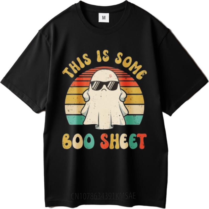 Summer Top Relaxed Fit For Man Fashionable T Shirt Black This Is Some Boo Sheet Ghost With Sunglasses Classic Men Top Tees
