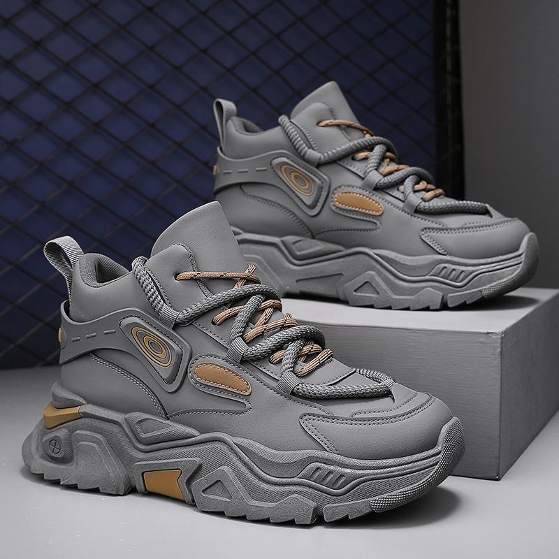 Spring Men's Shoes 2025 New Breathable Shoes Men's Trendy Versatile Platform Sports Shoes Casual Dad Shoes Men's Shoes