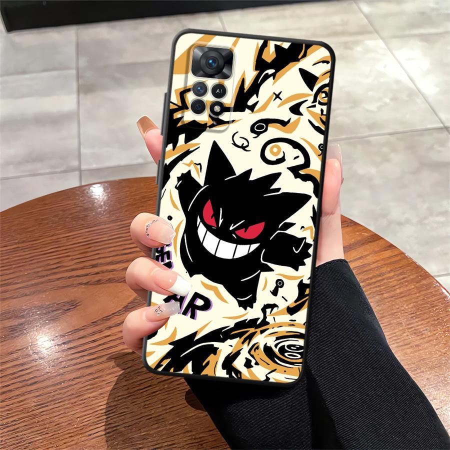 Cool Gengar Pokemon Case for Xiaomi Redmi Note 13 Pro Plus 9 12 Pro 7 8 11s 12s 11 14 10 10S 9S Funda Phone Cover