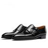 Fashion Men's Fashion Leather Shoes Real Handmade Monk Shoes Men Goodyear Blake Craft Men's Cow Leather Shoe Double Buckles Monk Shoes