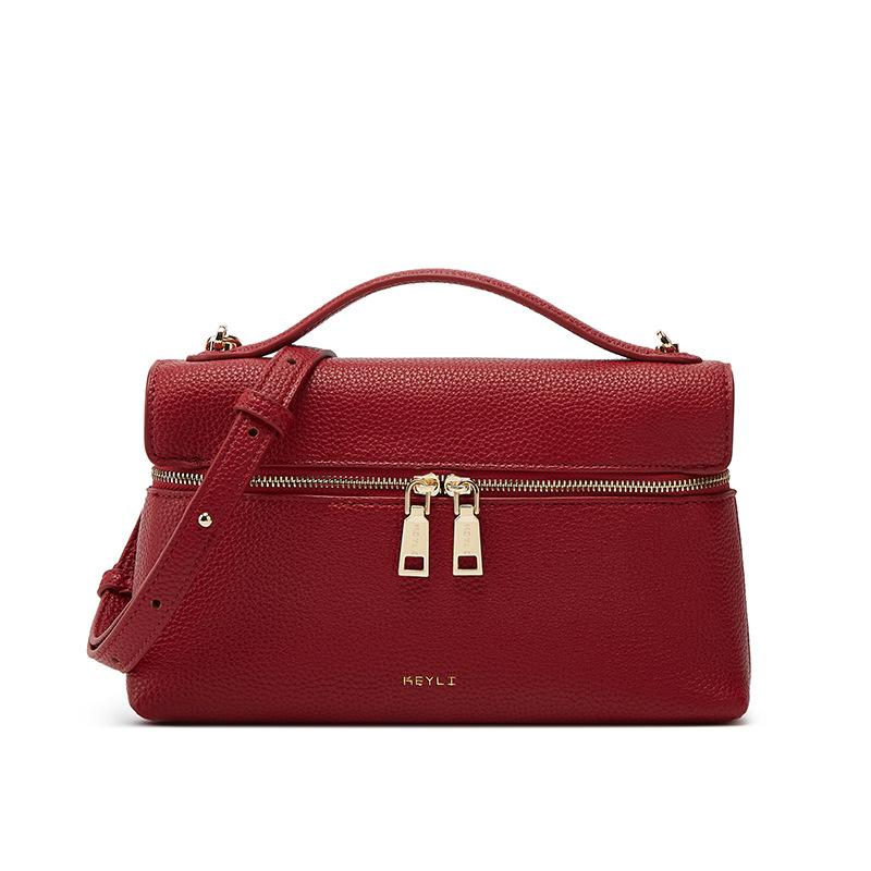 High-end Fashion Lunch Box Women's Bag Simple and Versatile Portable Small Square Bag New Popular Shoulder Messenger Bag Women