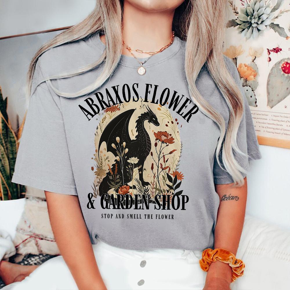 

Women Throne Of Glass Flower 100Cotton Shirt Retro Flower Garden Club Comfort Shirt Oversized Loose Shirt For Unisex Y2K Tee 4XL