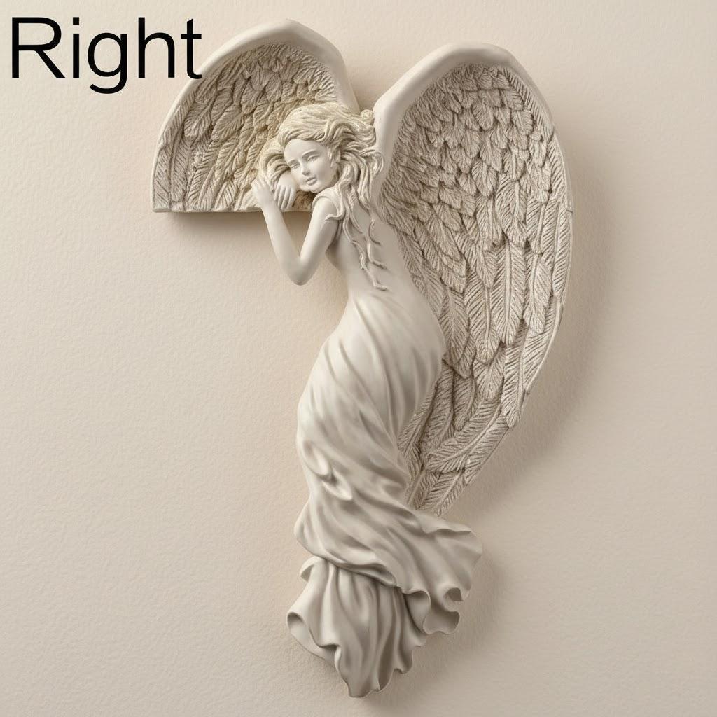 

Resin Angel Wings Wall Sculpture Home Decor Crafts Decorative Statue for Party Memorial and Home Improvement