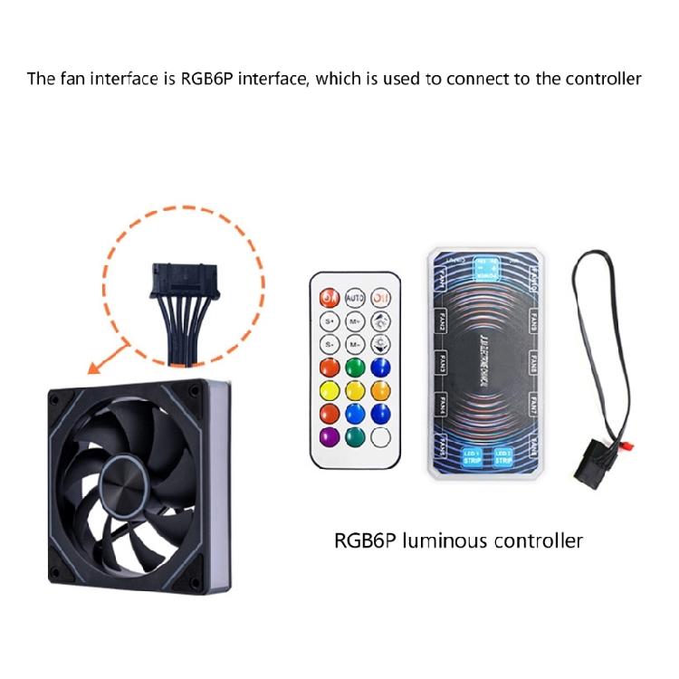 PC Computer Chassis Cooling Fan Low Noise Energy ARGB 5V 3Pin For PC Gaming Console Cooling Fan Heat Dissipation