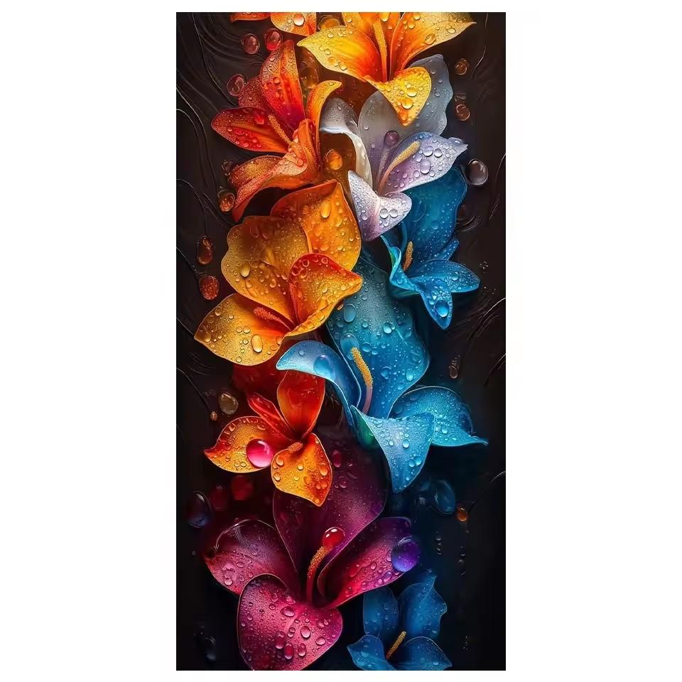 

Фэнтези Белый Цветочный Пейзаж Стразы Картина 5D DIY Алмазная Живопись Мозаика Вышивка Цветы Большой размер вышивка крестом Full Round 20x40CM