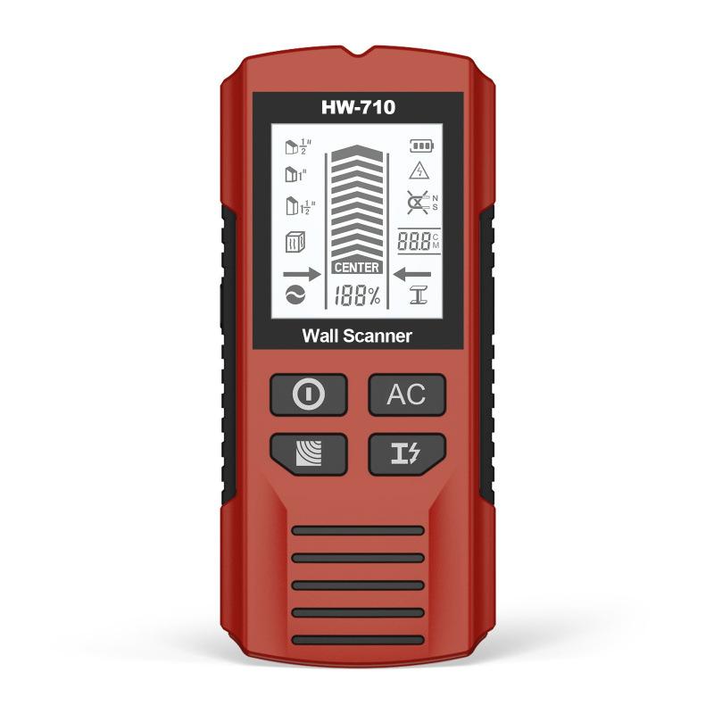 

Professional 7-in-1 Wall Scanner - Handheld Metal Detector & Stud Finder for Home Renovation, Construction & DIY Projects червоний