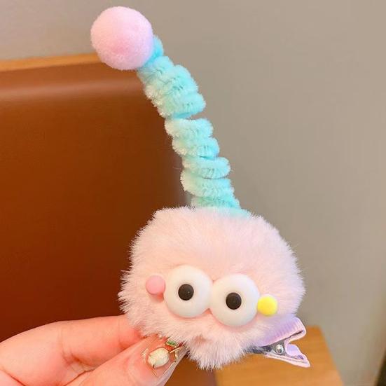 1/2/5 st Hårnål Svart Stor Ögonklämma Tecknad Plyschdocka Hårnål Ljus Färg Hårstylingverktyg Håraccessoarer